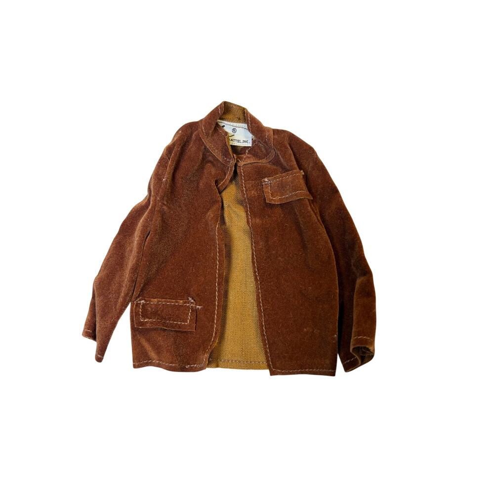 VTG Barbie Ken Casual All Stars Sears exclusive faux brown suede jacket. #1514
